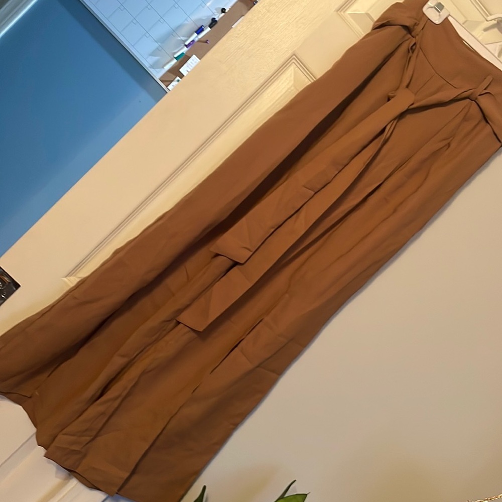 Brown wide leg pants